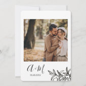 Wedding Invitation Black & White 招待状 (裏面)