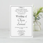 Wedding Invitation Black & White with Infinity 招待状 (スタンド正面)