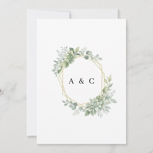 Wedding Invitation Blooming with Pomegranates  招待状 (裏面)