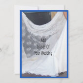 Wedding Invitation Blue Sapphire Bells Scrollwork 招待状 (裏面)