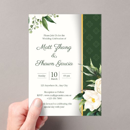 Wedding Invitation Card アクリル招待状 (インサイチュ (ポータブル))