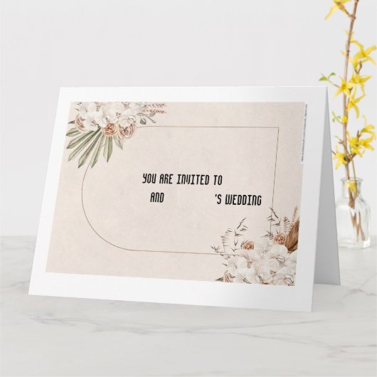 Wedding invitation card カード (黄色い花)