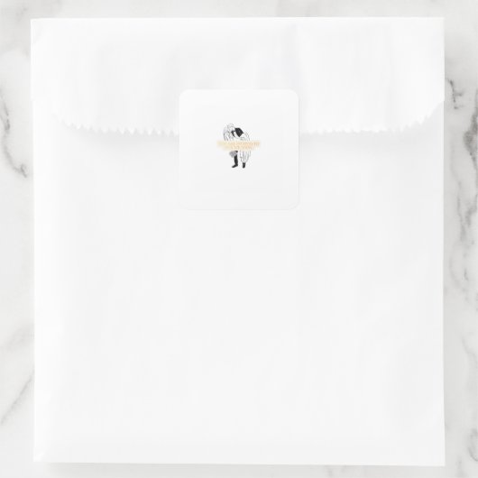 Wedding Invitation Card スクエアシール (バッグ)
