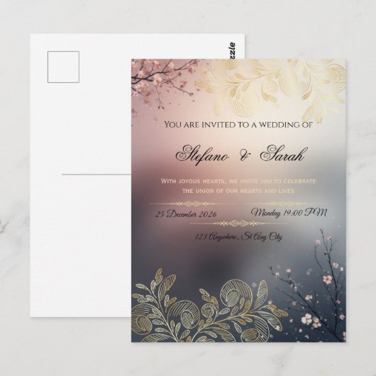 Wedding invitation card  ポストカード (正面/裏面)