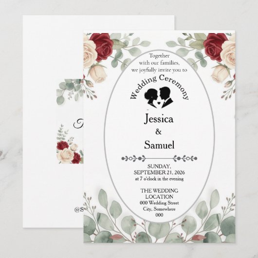 Wedding Invitation Card 招待状 (正面/裏面)