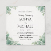 Wedding Invitation Card 2026 Simple Elegant Design エンクロージャーカード (正面)