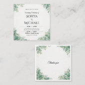 Wedding Invitation Card 2026 Simple Elegant Design エンクロージャーカード (正面/裏面)