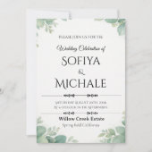 Wedding Invitation Card 2026 Simple Elegant Design 招待状 (正面)