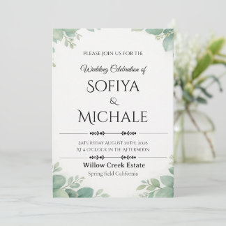 Wedding Invitation Card 2026 Simple Elegant Design 招待状