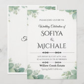 Wedding Invitation Card 2026 Simple Elegant Design 招待状 (正面/裏面)