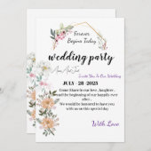 wedding invitation ,  card marriage invitation   招待状 (正面/裏面)