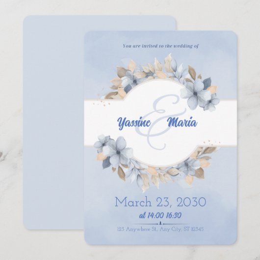 Wedding Invitation Card Save the Date セーブザデート (正面/裏面)