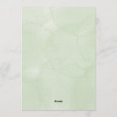 Wedding invitation card with a beige and black cat 招待状 (裏面)