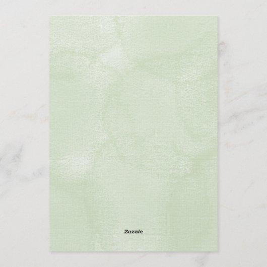 Wedding invitation card with a beige and black cat 招待状 (裏面)