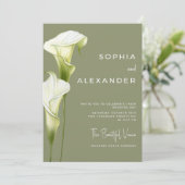 Wedding Invitation "Delicate Calla Lilies" 招待状 (スタンド正面)