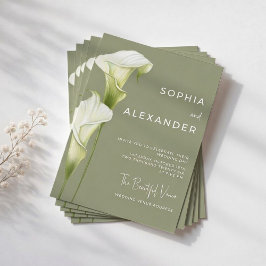 Wedding Invitation "Delicate Calla Lilies" 招待状