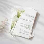 Wedding Invitation "Delicate Calla Lilies" 招待状
