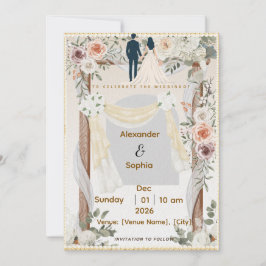 Wedding Invitation | Editable Modern Template 招待状