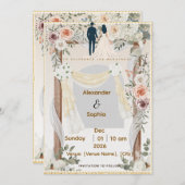 Wedding Invitation | Editable Modern Template 招待状 (正面/裏面)