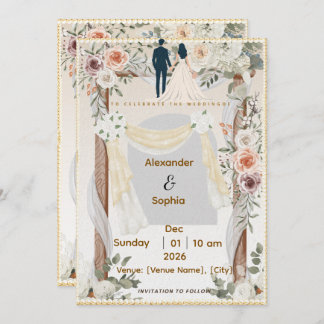 Wedding Invitation | Editable Modern Template 招待状