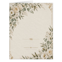 Wedding Invitation Elegant European Botanical
