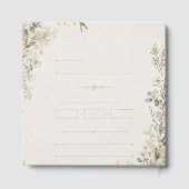 Wedding Invitation Elegant European Botanical ゲストブック (裏面)