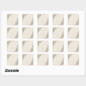 Wedding Invitation Elegant European Botanical スクエアシール (シート)