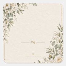 Wedding Invitation Elegant European Botanical 