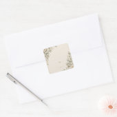 Wedding Invitation Elegant European Botanical スクエアシール (封筒)