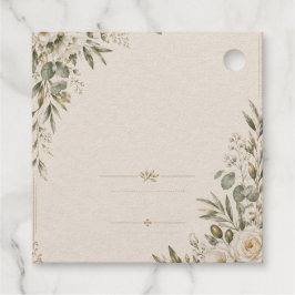 Wedding Invitation Elegant European Botanical フェイバータグ