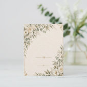 Wedding Invitation Elegant European Botanical ポストカード (スタンド正面)