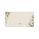 Wedding Invitation Elegant European Botanical ラベル (正面)
