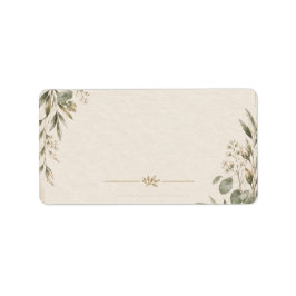 Wedding Invitation Elegant European Botanical ラベル