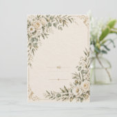 Wedding Invitation Elegant European Botanical 招待状 (スタンド正面)