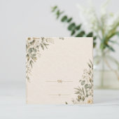 Wedding Invitation Elegant European Botanical 招待状 (スタンド正面)