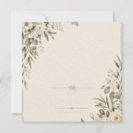 Wedding Invitation Elegant European Botanical 招待状