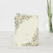 Wedding Invitation Elegant European Botanical 箔グリーティングカード (裏面)