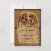 Wedding Invitation – Elegant Pharaoh Theme サンキューカード (正面)