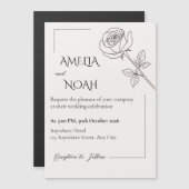 Wedding Invitation | Elegant Typographic Design マグネット招待状 (正面/裏面)