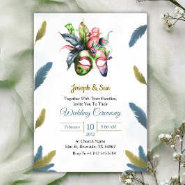 Wedding invitation featuring tropical flowers 招待状