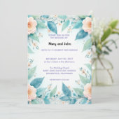 Wedding Invitation Floral 招待状 (スタンド正面)