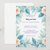 Wedding Invitation Floral 招待状 (正面/裏面)