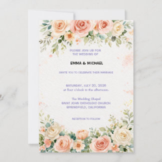 Wedding Invitation Floral 招待状