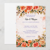 Wedding Invitation Floral 招待状 (正面/裏面)