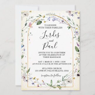 Wedding invitation Floral Arch 招待状