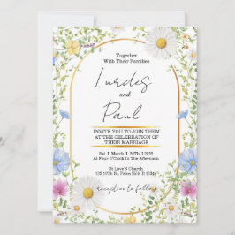  Wedding invitation Floral Daisy 招待状