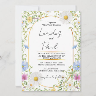 Wedding invitation Floral Daisy 招待状