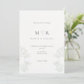 Wedding Invitation Floral Elegant Soft Design 招待状 (スタンド正面)