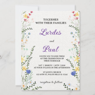 Wedding invitation Floral Romanctic 招待状