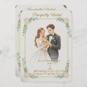 wedding invitation for cat lovers 招待状 (正面/裏面)